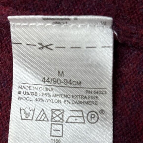 Banana Republic Women’s Open Cardigan Burgundy M Merino Wool Cashmere Blend - Picture 9 of 10